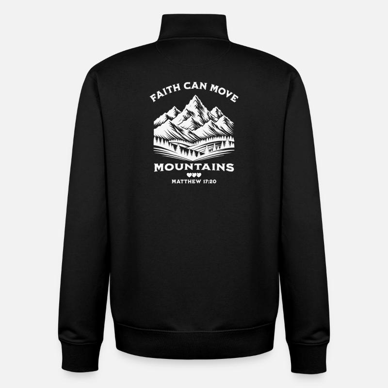 Glauben an Berge Motiv - Unisex Organic Zip Sweatshirt von Stanley/Stella - Schwarz