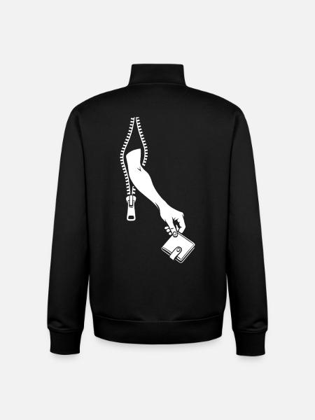 pickpocket - Sweat zippé unisexe en coton bio Stanley/Stella - noir