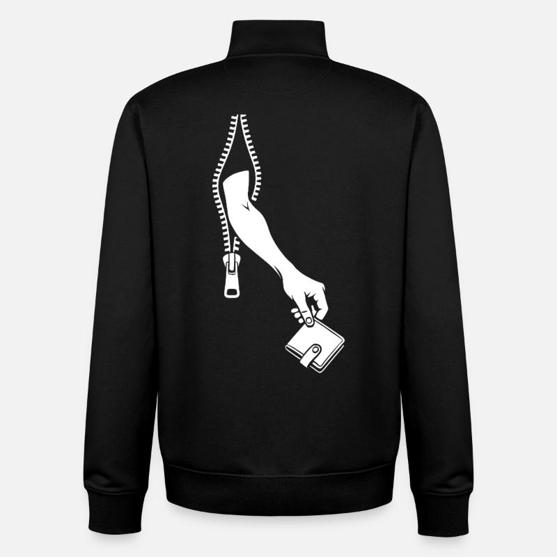 pickpocket - Sweat zippé unisexe en coton bio Stanley/Stella - noir
