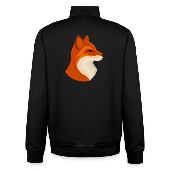 Moderner Fuchs – Geometrisch & Stilvoll - Unisex Organic Zip Sweatshirt von Stanley/Stella - Schwarz - Hinten - AI Model Male 185 light (185cm)