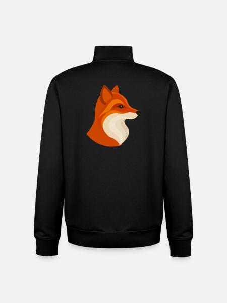 Modern Fox – Geometric & Stylish - Unisex Organic Zip Sweatshirt by Stanley/Stella - black