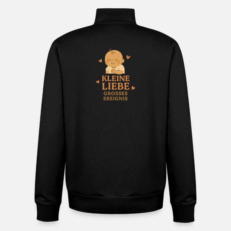 Kleine Liebe Grosses Ereingnis - Unisex Organic Zip Sweatshirt von Stanley/Stella - Schwarz
