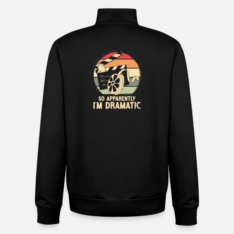 So apparently i m dramatic - Unisex Organic Zip Sweatshirt von Stanley/Stella - Schwarz