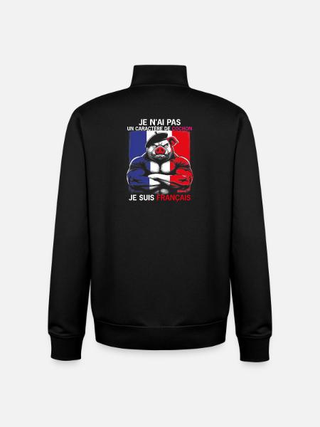 SCHWEINEKOPF - Unisex Organic Zip Sweatshirt von Stanley/Stella - Schwarz