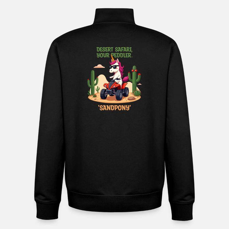 Wüsten-Einhorn - Unisex Organic Zip Sweatshirt von Stanley/Stella - Schwarz
