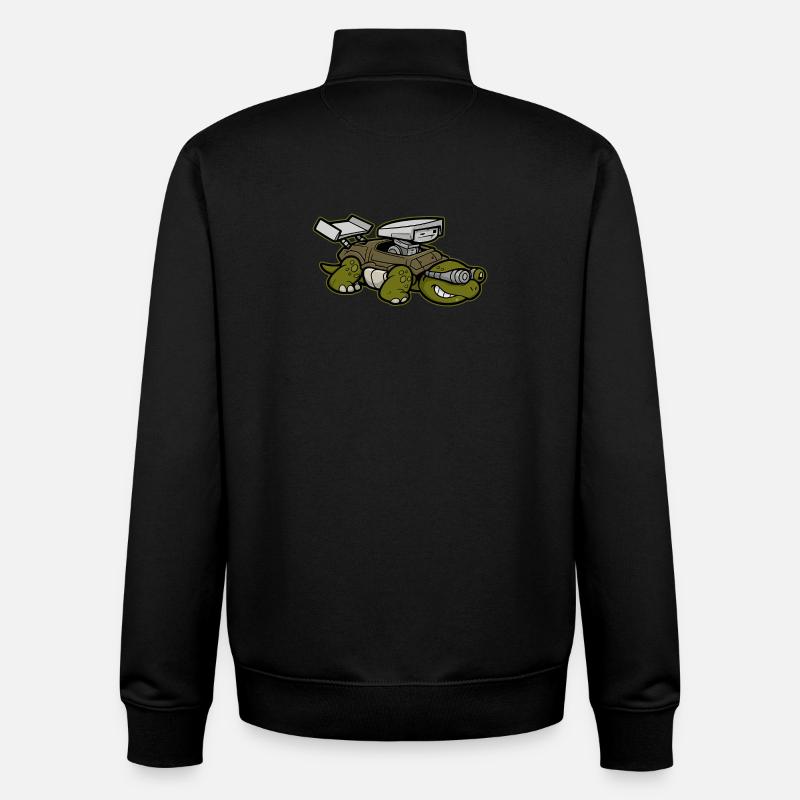 Turbo Turtle High-Tech - Unisex Organic Zip Sweatshirt by Stanley/Stella - black