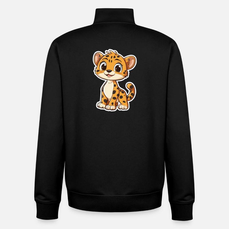 Süsser Gepard - Unisex Organic Zip Sweatshirt von Stanley/Stella - Schwarz