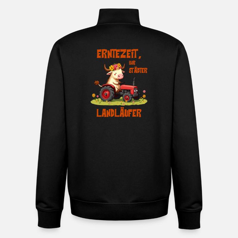 Erntezeit Landläufer - Unisex Organic Zip Sweatshirt von Stanley/Stella - Schwarz
