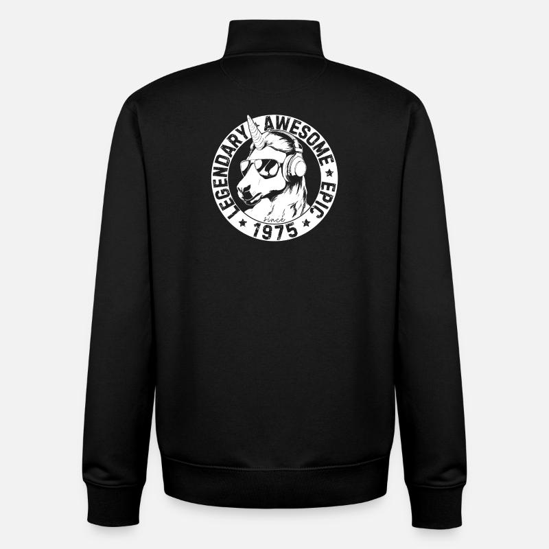 Legendary, Awesome, Epic since 1975 - Sweat zippé unisexe en coton bio Stanley/Stella - noir