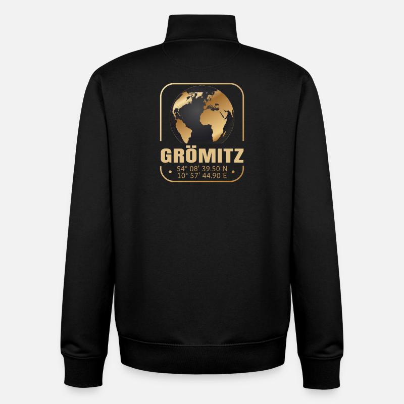 Grömitz - Unisex Organic Zip Sweatshirt von Stanley/Stella - Schwarz