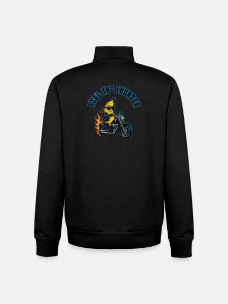Banana biker - Unisex Organic Zip Sweatshirt by Stanley/Stella - black