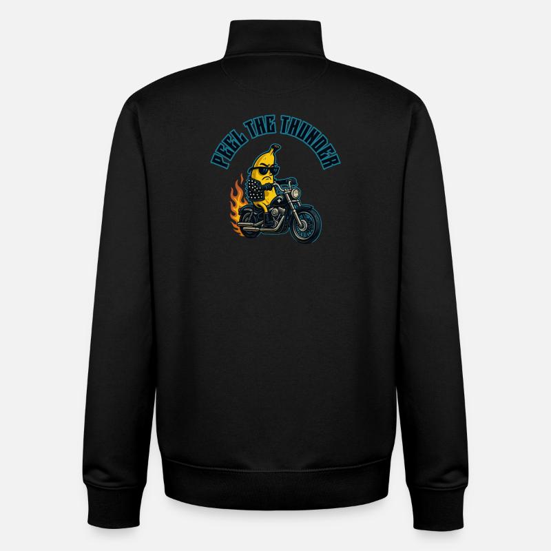 Bananenbiker - Unisex Organic Zip Sweatshirt von Stanley/Stella - Schwarz