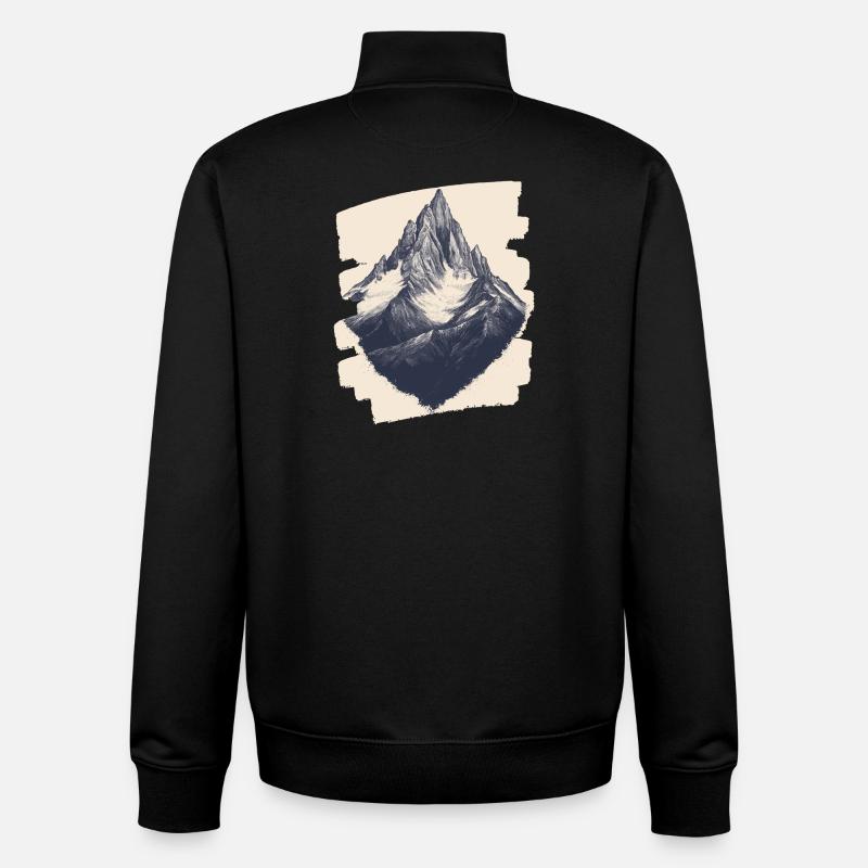 Berge Klettern Kletterer Wandern - Unisex Organic Zip Sweatshirt von Stanley/Stella - Schwarz