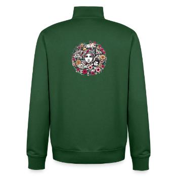 Kinder zwischen Kuppeln und Blüten - Unisex Organic Zip Sweatshirt von Stanley/Stella - Flaschengrün - Hinten - AI Model Male 185 dark (185cm)