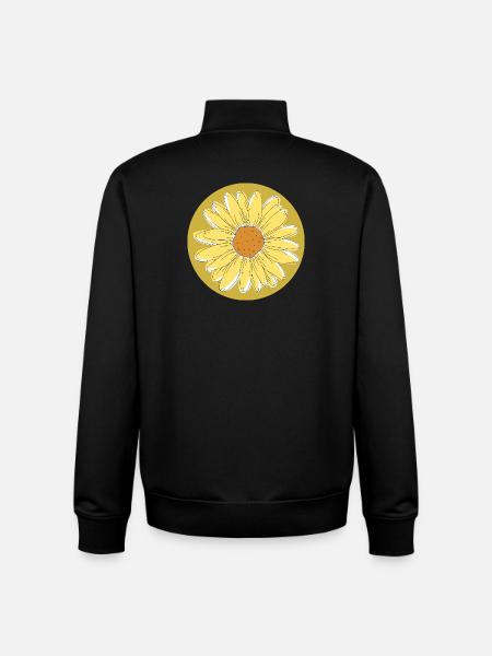 Sunflower - Summer, Sun, Good Mood - Unisex Organic Zip Sweatshirt by Stanley/Stella - black