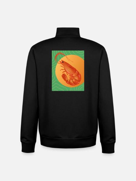 Maximalist Shrimp - Unisex Organic Zip Sweatshirt by Stanley/Stella - black