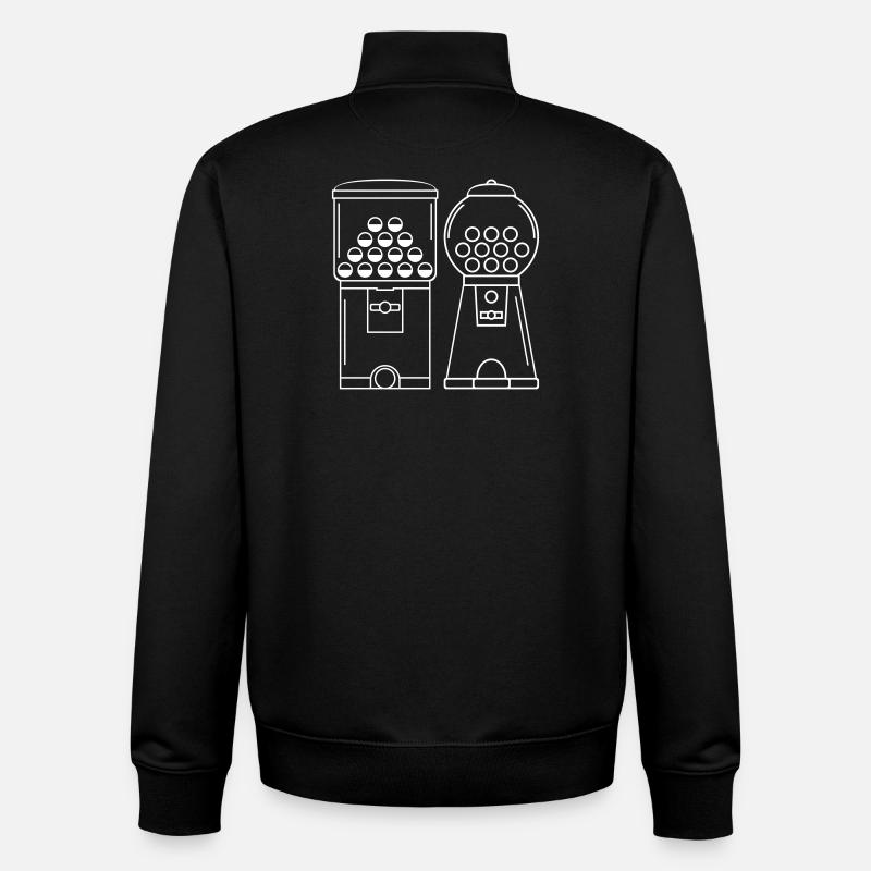 Automates Duo - Sweat zippé unisexe en coton bio Stanley/Stella - noir