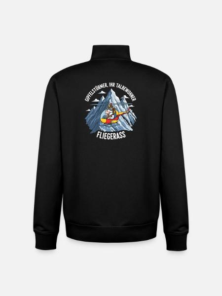 Unicorn Pilot - Unisex Organic Zip Sweatshirt by Stanley/Stella - black