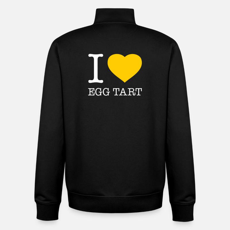 I LOVE EGG TART - Unisex Organic Zip Sweatshirt by Stanley/Stella - black
