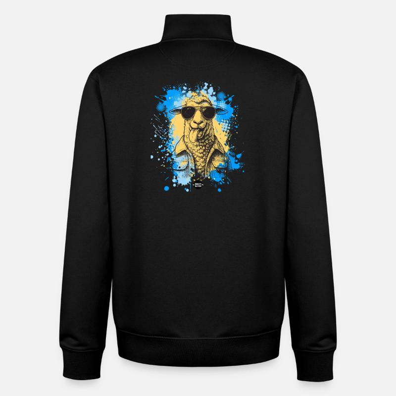Mode bêlement : Activé - Sweat zippé unisexe en coton bio Stanley/Stella - noir