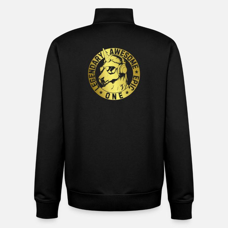 LEGENDARY AWESOME EPIC ONE - Unisex Organic Zip Sweatshirt by Stanley/Stella - black