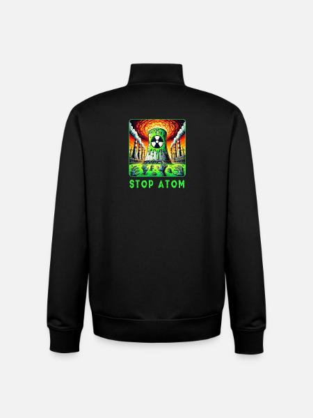 Stop Atom – Radioactive - Unisex Organic Zip Sweatshirt by Stanley/Stella - black
