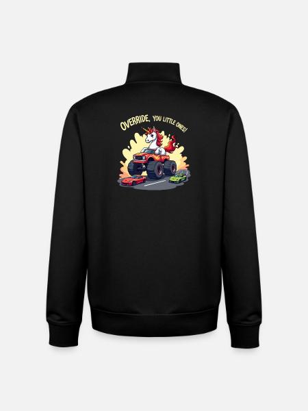 Monster Truck Einhorn - Unisex Organic Zip Sweatshirt von Stanley/Stella - Schwarz
