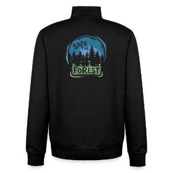 Save the Forest – Sustainable Nature Design - Unisex Organic Zip Sweatshirt by Stanley/Stella - black - Back - AI Model Male 185 light (185cm)