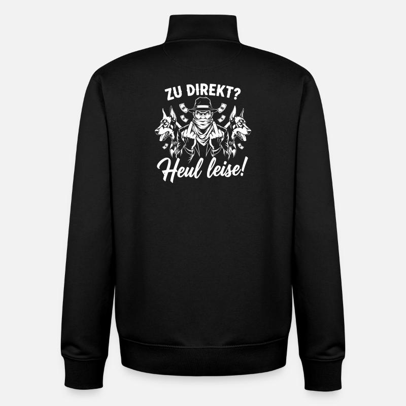 Direkte Ansage - Unisex Organic Zip Sweatshirt von Stanley/Stella - Schwarz