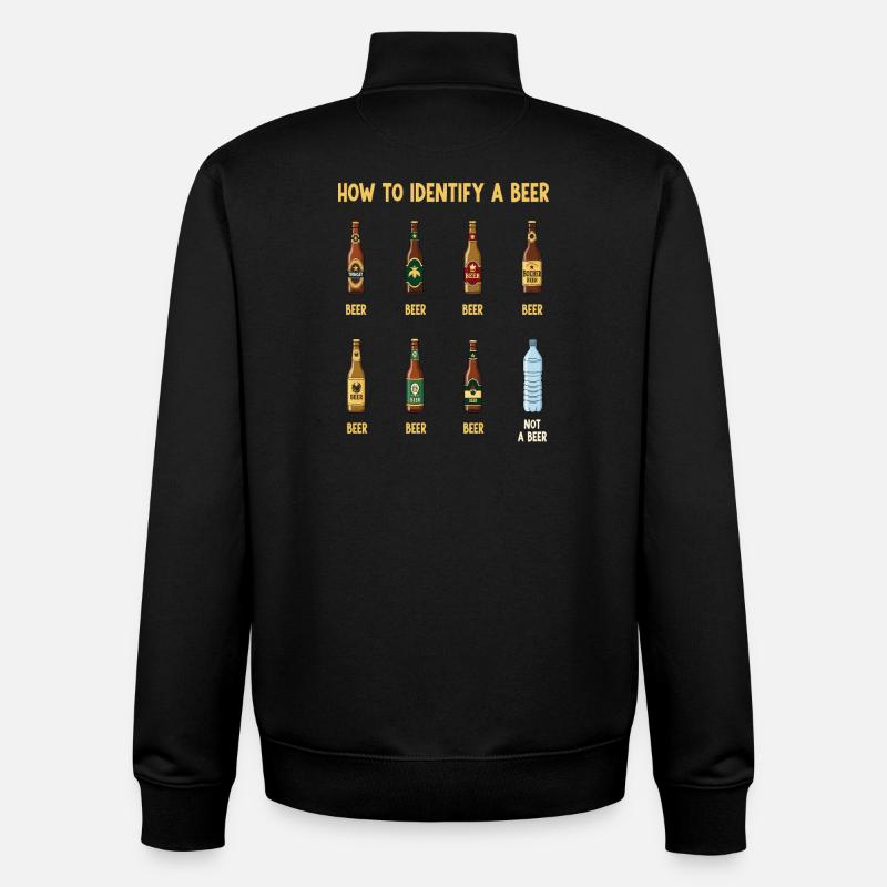 Guide d’identification de la bière - Sweat zippé unisexe en coton bio Stanley/Stella - noir