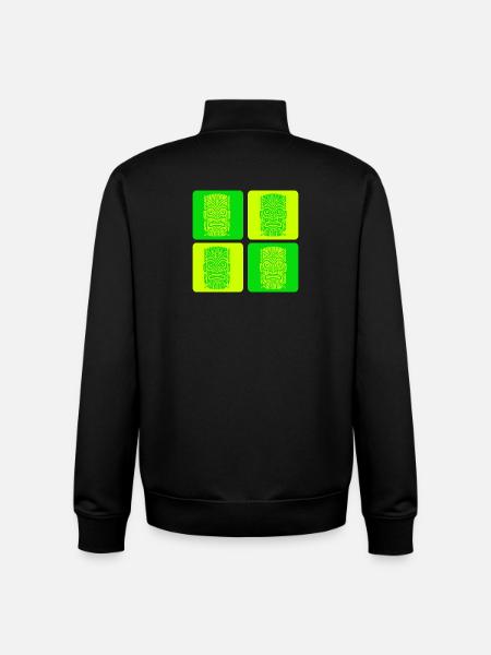 Tiki Mask - Unisex Organic Zip Sweatshirt by Stanley/Stella - black