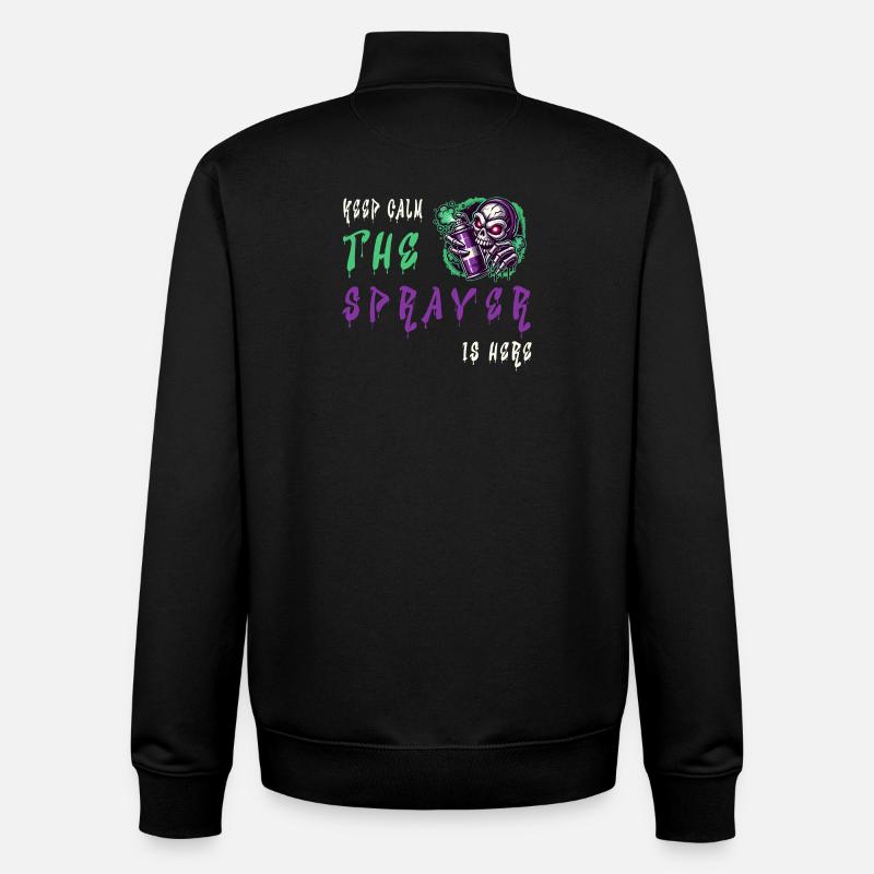 Keep Calm – The Sprayer - Unisex Organic Zip Sweatshirt by Stanley/Stella - black
