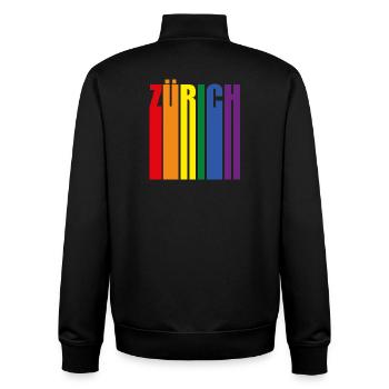 Zurich Rainbow Pride LGBT - Unisex Organic Zip Sweatshirt by Stanley/Stella - black - Back - AI Model Male 185 light (185cm)