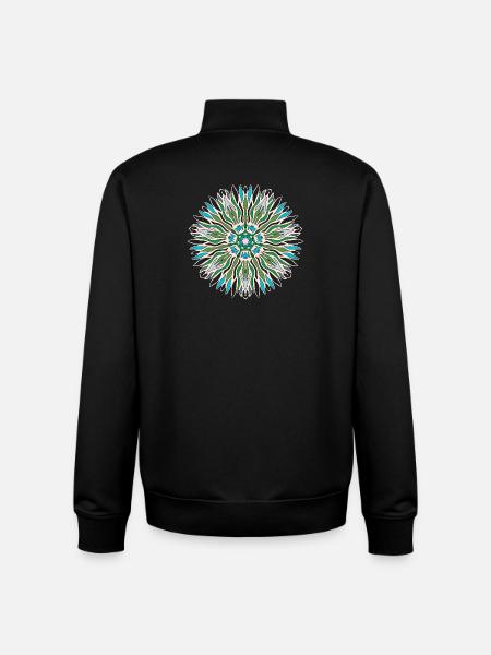 Sea Mandala - Unisex Organic Zip Sweatshirt by Stanley/Stella - black