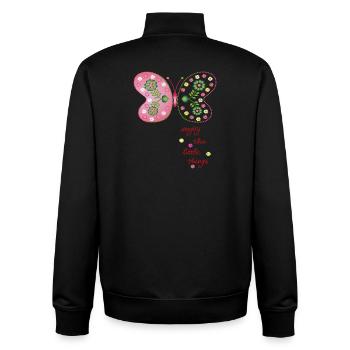 Profitez des petites choses - Sweat zippé unisexe en coton bio Stanley/Stella - noir - Dos - AI Model Male 185 light (185cm)
