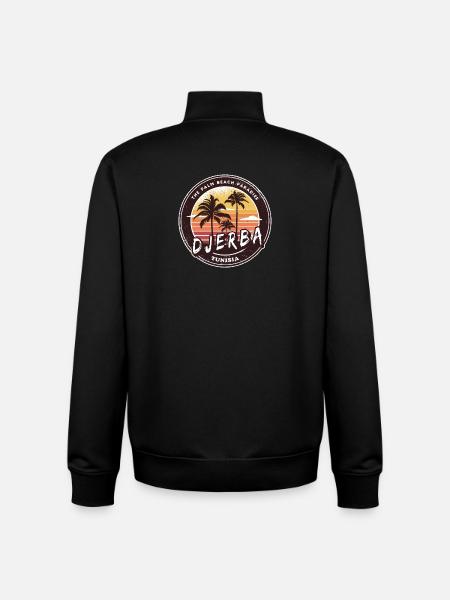 Projekt palmy Djerba Tuneisen - Bluza unisex rozpinana z bawełny organicznej Stanley/Stella - czarny