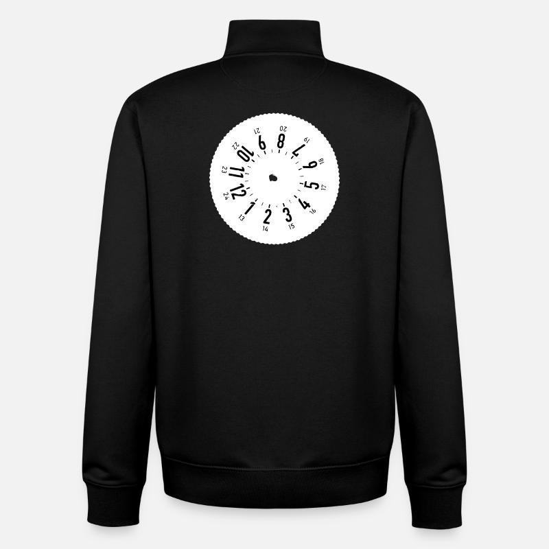 Tachygraphe 24h/24 et 7j/7 - Sweat zippé unisexe en coton bio Stanley/Stella - noir