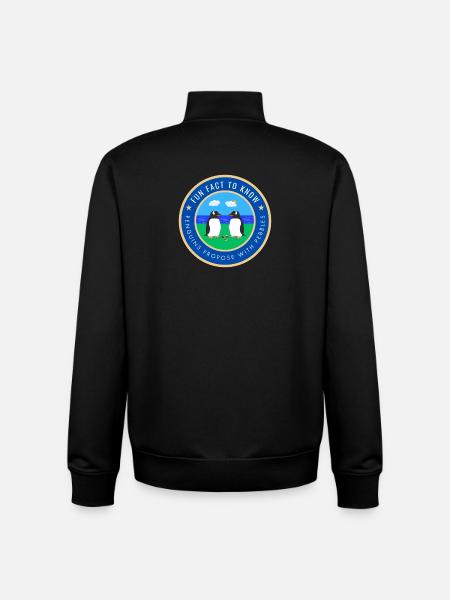Penguins propose with pebbles - Unisex Organic Zip Sweatshirt by Stanley/Stella - black