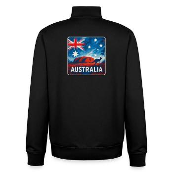 Australien Outback Design - Unisex Organic Zip Sweatshirt von Stanley/Stella - Schwarz - Hinten - AI Model Male 185 light (185cm)