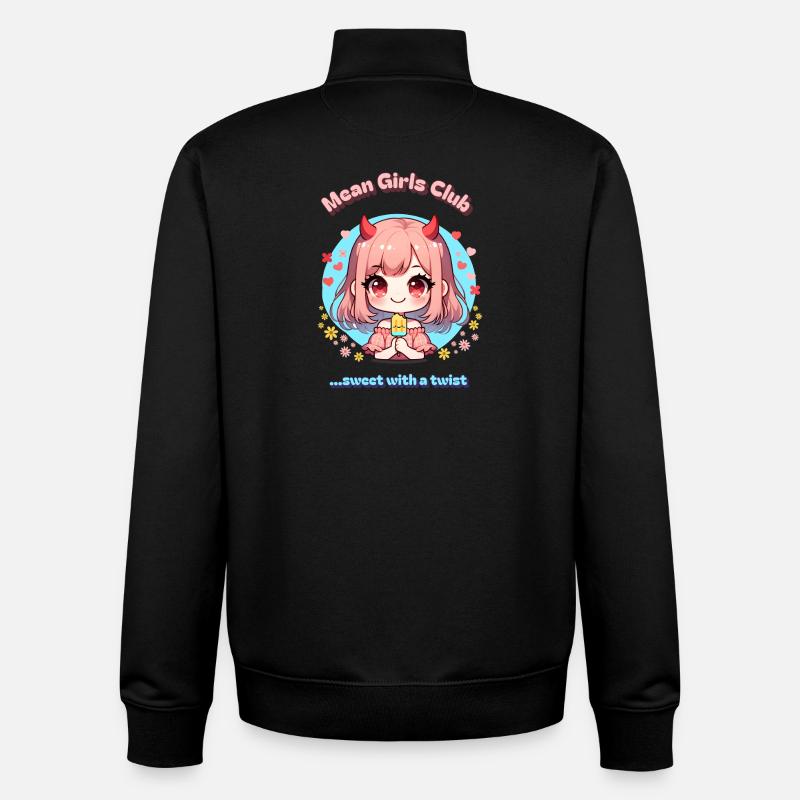 süßes Teufelchen gemeines Mädchen Kawaii Sommer - Unisex Organic Zip Sweatshirt von Stanley/Stella - Schwarz