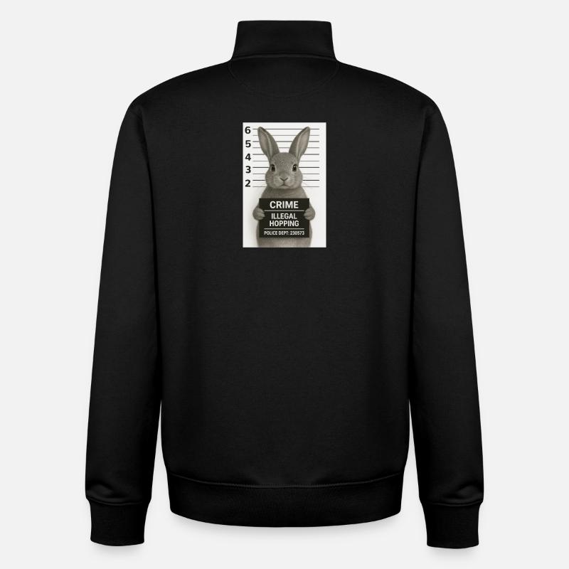 Criminal Rabbit - Unisex Organic Zip Sweatshirt by Stanley/Stella - black