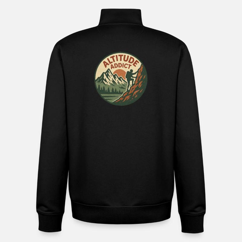 Altitude Addict - Unisex Organic Zip Sweatshirt von Stanley/Stella - Schwarz