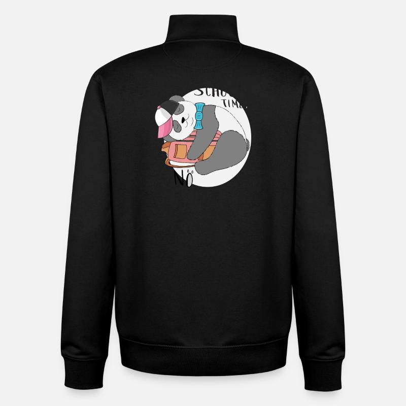 Heure de l’école - Sweat zippé unisexe en coton bio Stanley/Stella - noir