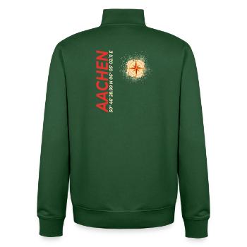 Aachen - Unisex Organic Zip Sweatshirt von Stanley/Stella - Flaschengrün - Hinten - AI Model Male 185 dark (185cm)