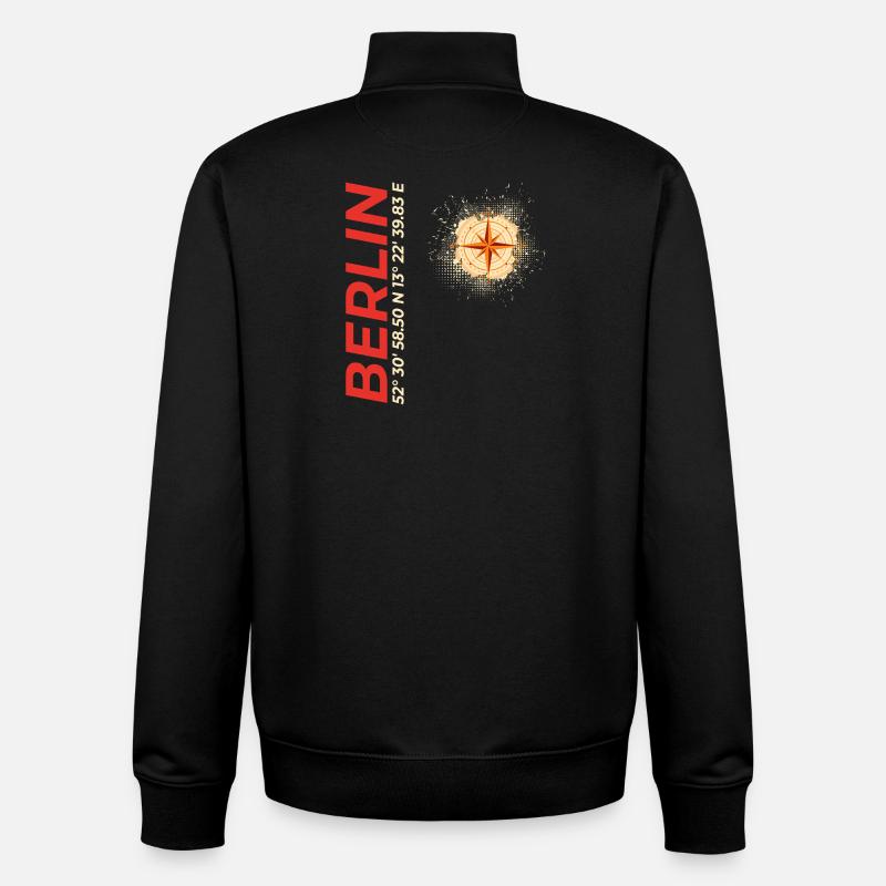 Berlin - Unisex Organic Zip Sweatshirt von Stanley/Stella - Schwarz