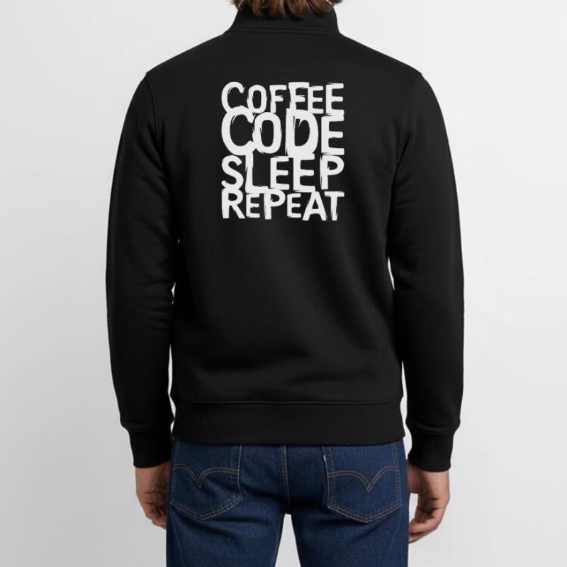 coffee code Programmeur - Informatique Travail Logo Sweat zippé unisexe en coton bio Stanley/Stella