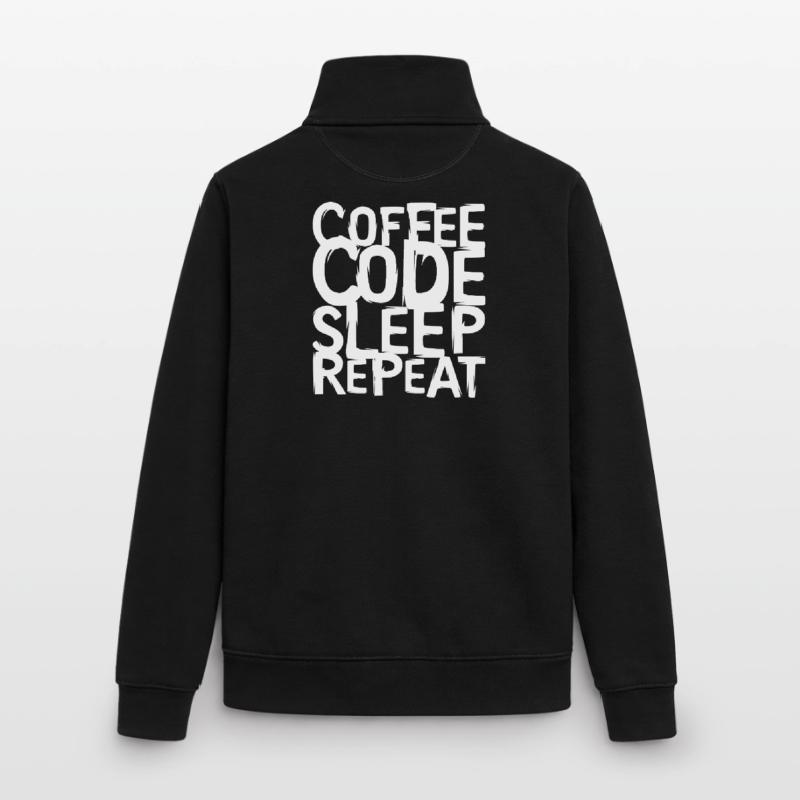 coffee code Programmeur - Informatique Travail Logo Sweat zippé unisexe en coton bio Stanley/Stella