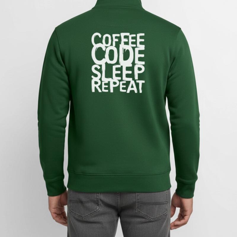coffee code Programmierer - Informatik Arbeit Logo Unisex Organic Zip Sweatshirt von Stanley/Stella