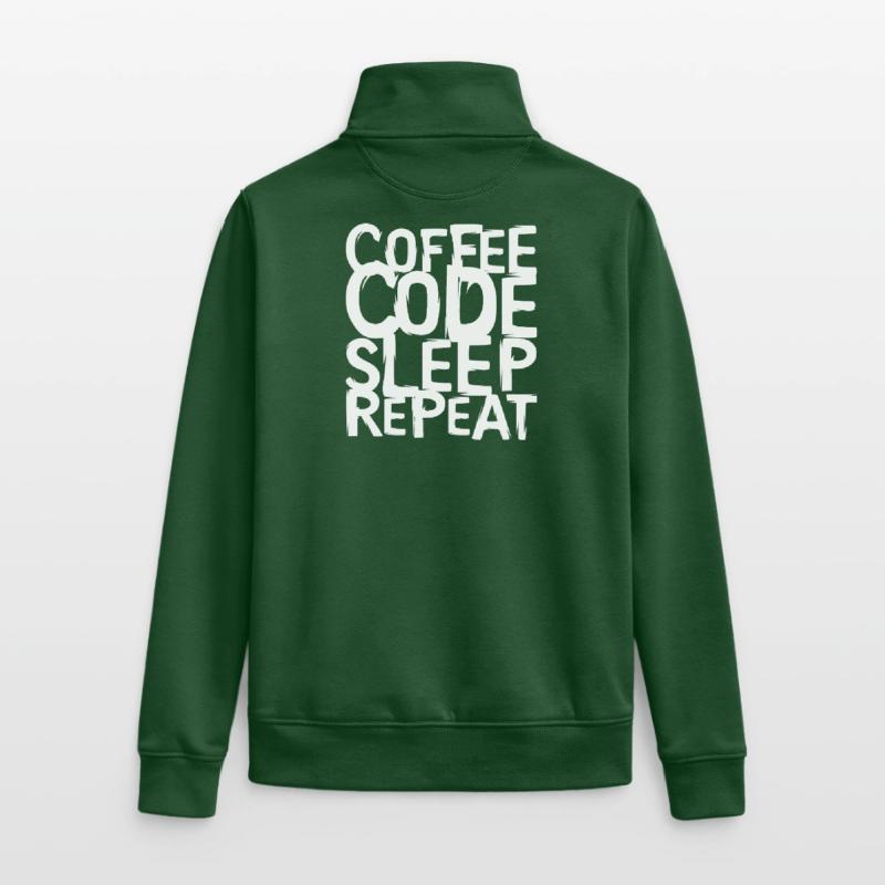 coffee code Programmierer - Informatik Arbeit Logo Unisex Organic Zip Sweatshirt von Stanley/Stella