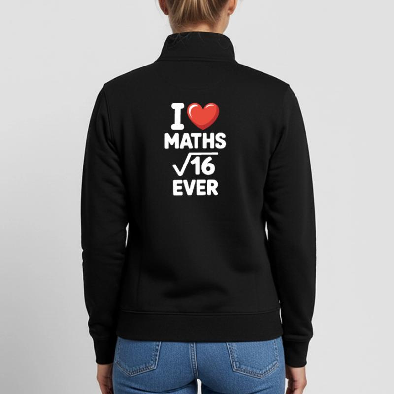 Math J’adore les maths Maths Nerd Professeur de mathématiques Sweat zippé unisexe en coton bio Stanley/Stella